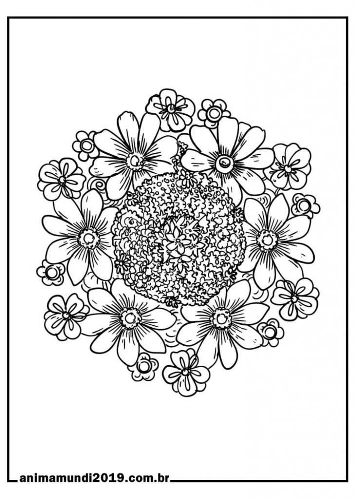 desenhos de flores para colorir